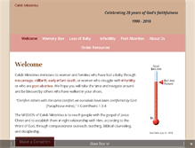 Tablet Screenshot of calebministries.org